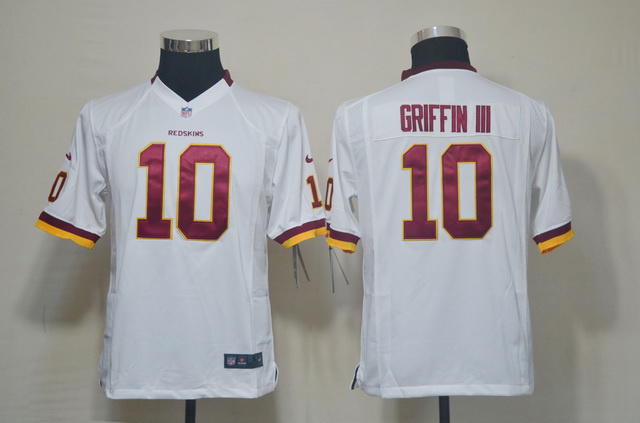Nike Washington Redskins #10 Griffin III White Youth limited Jersey