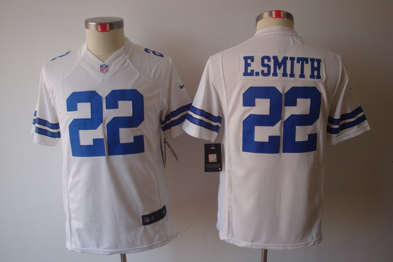 Nike Dallas Cowboys #22 E.Smith white Youth limited Jersey