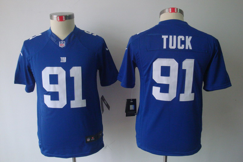 Nike New York Giants #91 Tuck Blue Youth limited NFL Jersey