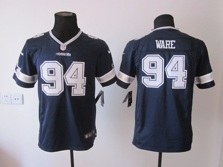 Kids #94 DeMarcus Ware blue Nike Dallas Cowboys NFL Jersey