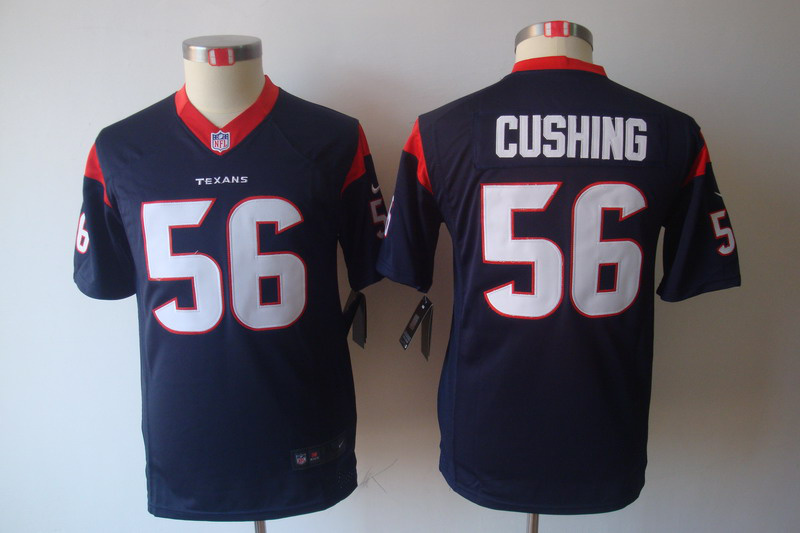 Youth letter size #56 Cushing blue Nike Houston Texans NFL Jersey