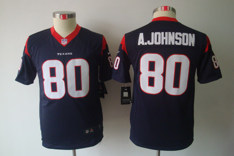 blue #80 Andre Johnson Nike Houston Texans Youth limited Jersey