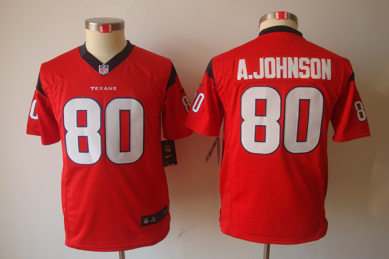 Andre Johnson red Jersey, Nike Houston Texans #80 Youth limited Jersey