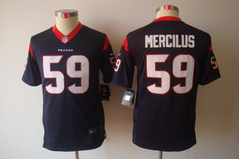 blue Whitney Mercilus limited Youth Nike NFL Houston Texans #59 Jersey
