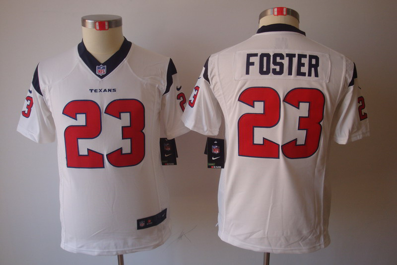 Foster White Jersey, Nike Houston Texans #23 Youth NFL limited Jersey