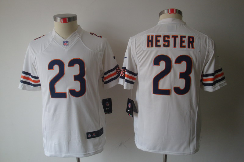 White Hester NFL Jersey, Nike Chicago Bears #23 NFL Youth limited Jersey