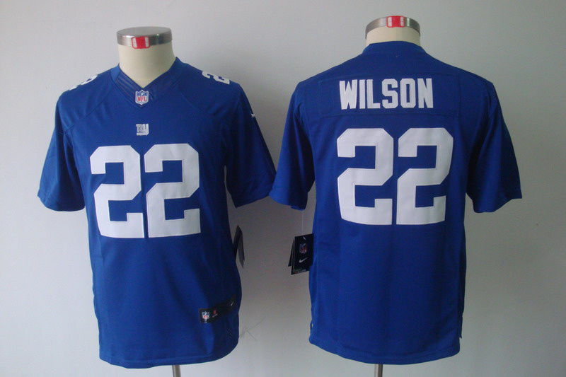 Blue Wilson Nike Giants Youth #22 limited NFL Jersey
