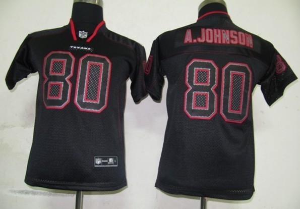 Black Andre Johnson NFL Jersey, Nike Houston Texans #80 NFL Kids Lights Out Elite Jersey