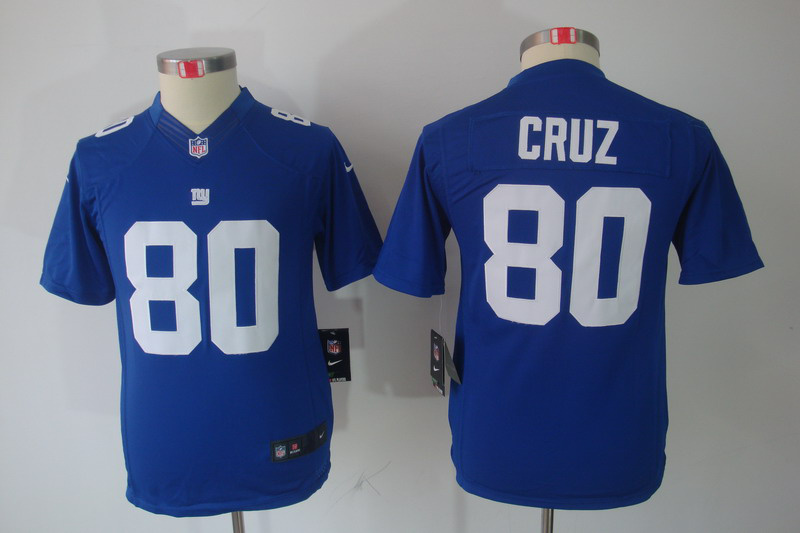 Nike New York Giants #80 Cruz Team Color Youth limited NFL Jersey