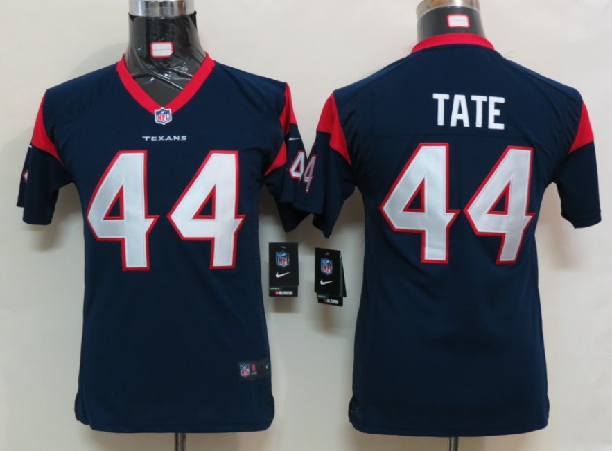 Blue Tate Nike Texans Youth #44 Elite Jersey