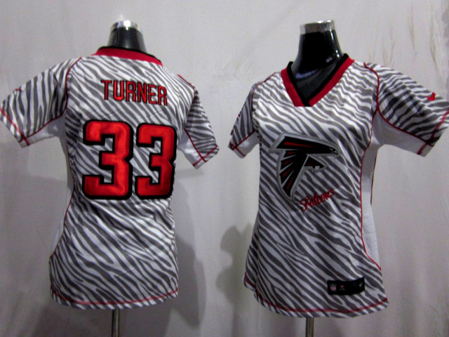 2012 Nike Womens Zebra Fashion #33 Team Color Michael Turner Atlanta Falcons jersey