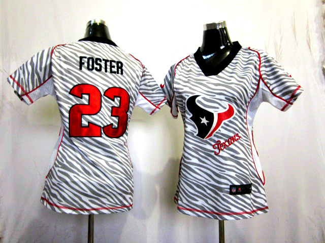 Team Color Arian Foster 2012 Nike Womens Field Flirt Fashion 10TH Anniversary patch Houston Texans #23 Jersey