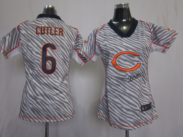 Jay Cutler Team Color Bears 2012 Nike Womens Zebra Fashion Jersey