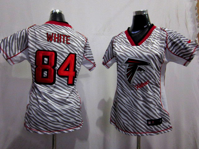 Roddy white jersey, Atlanta Falcons #84 2012 Nike Womens Zebra Fashion jersey