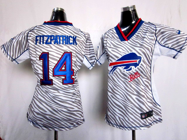 2012 Nike Womens Zebra Fashion #14 Team Color Ryan Fitzpatrick Buffalo Bills jersey
