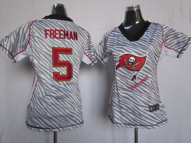 Team Color Josh Freeman jersey, Tampa Bay Buccaneers #5 Women Nike Zebra Fashion jersey