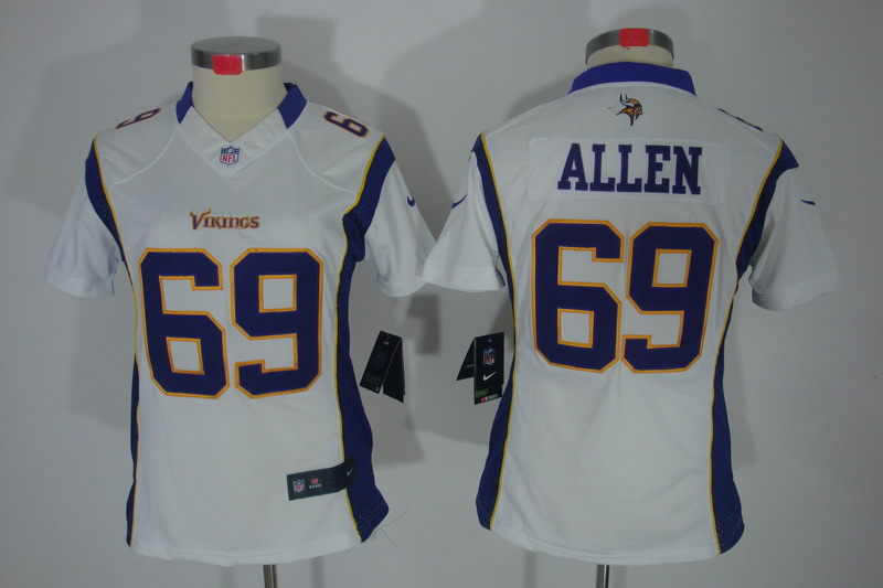 Allen jersey White #69 limited Women Nike NFL Minnesota Vikings jersey