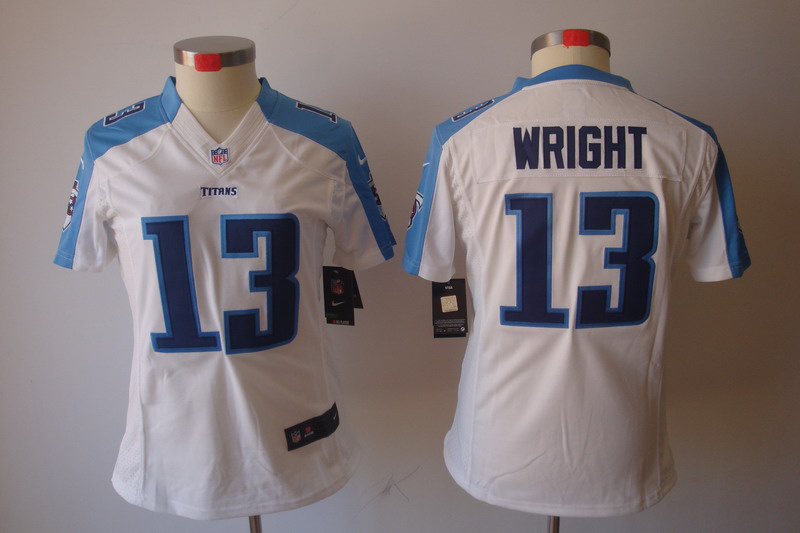 white Wright Women LIMITED Nike NFL Tennessee Titans #13 Jersey