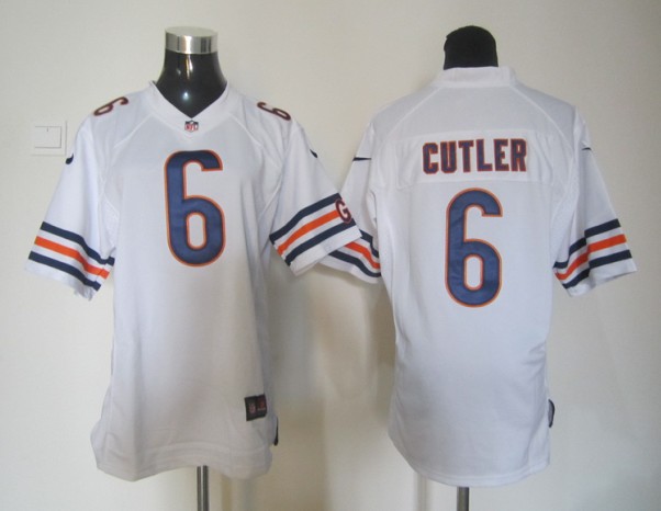 Chicago Bears #6 Cutler white Women Nike game Jersey