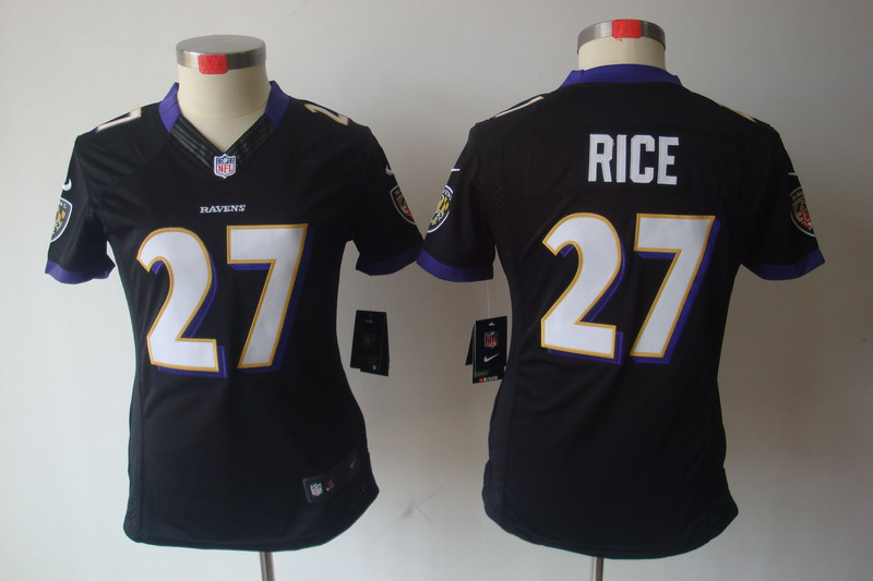 black Ray Rice Ravens limited Women Nike NFL #27 Jersey