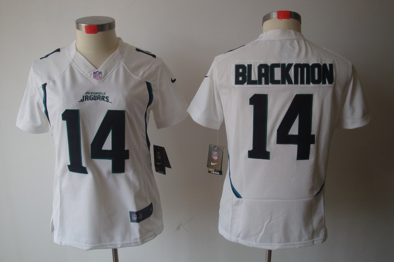 #14 Blackmon white Jacksonville Jaguars Women Nike NFL limited Jersey