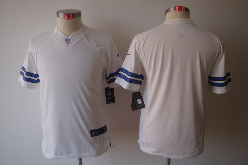 Cowboys Nike Youth Blank Limited White Jersey