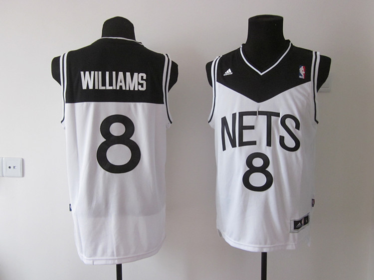 Williams Jersey: #8 NBA New Jersey Nets Jersey In white