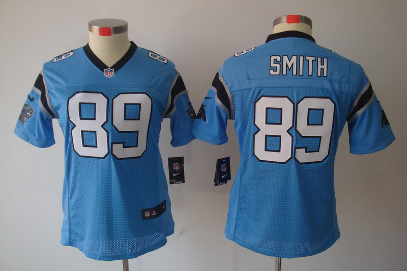 Steve Smith limited Jersey Blue #89 Nike Women Carolina Panthers Jersey