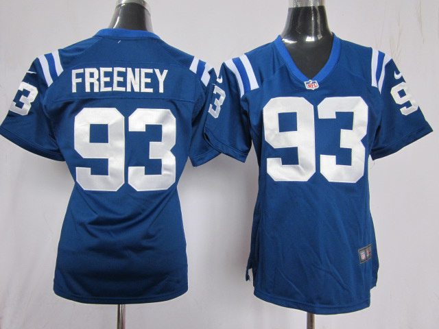 Dwight Freeney Women blue Colts Jersey