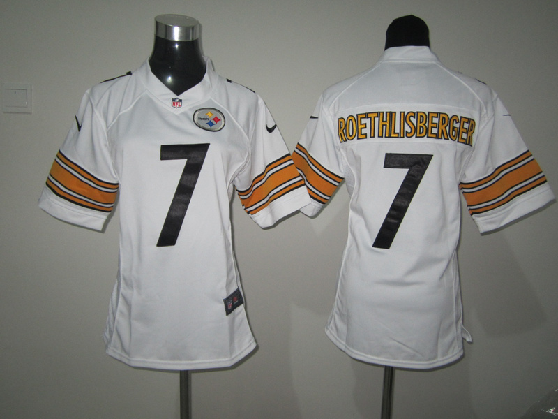 white Ben Roethlisberger Game Steelers #7 Women Jersey
