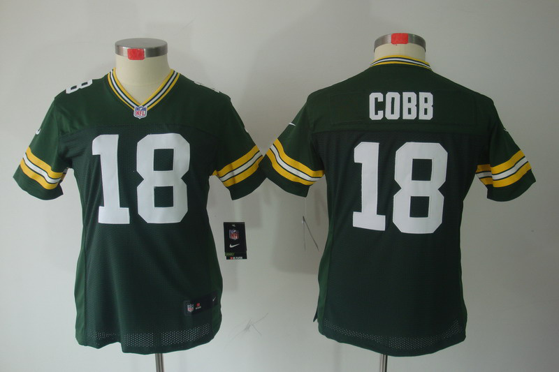 Randall Cobb Limited Jersey: Nike Women #18 Green Bay Packers Jersey in Green