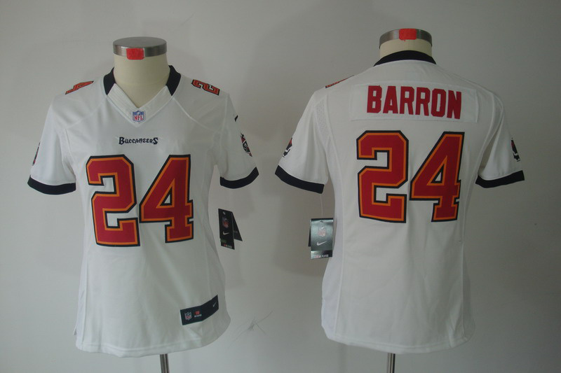 Tampa Bay Buccaneers #24 Mark Barron Limited Nike Women jersey in white