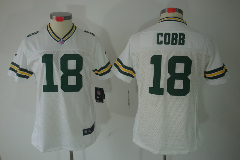 packers #18 Randall Cobb Limited White Nike Women Jersey