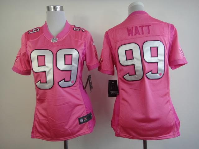 Texans #99 J.J. Watt pink Love's Nike Women Jersey