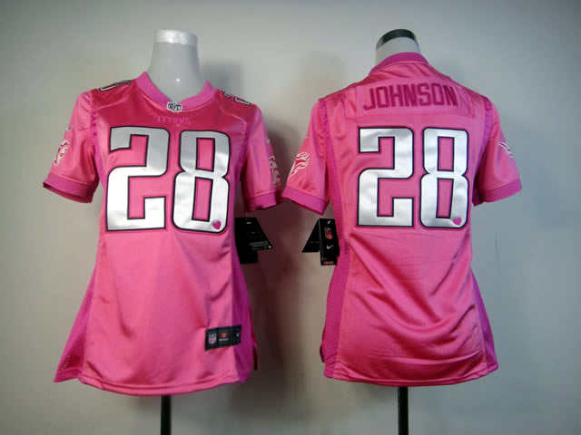 Chris Johnson Jersey: Nike Women Love's #28 Tennessee Titans Jersey in pink