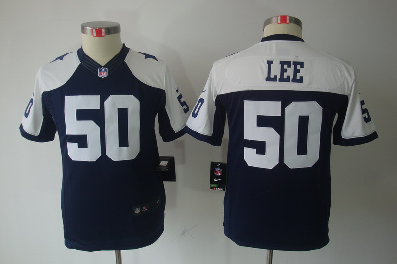Nike thanksgiving Limited Youth Lee blue jersey, Dallas cowboys #50 jersey