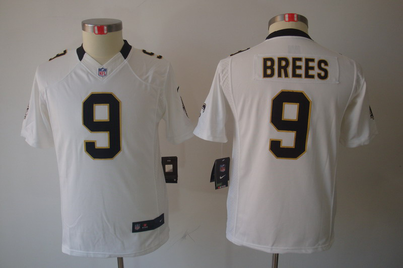 Youth Nike limited New Orleans Saints #9 Brees Youth jersey in White