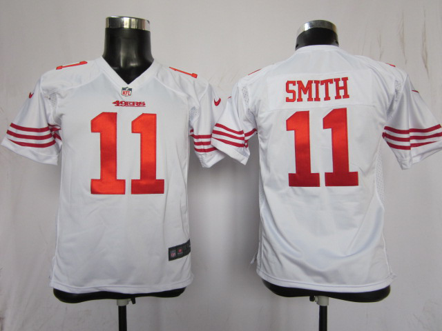 White Smith Youth Nike Game NFL 49ers #11 Jersey