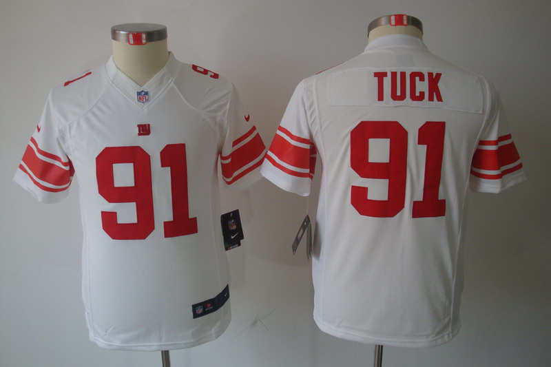 white #91 Tuck Nike limited New York Giants Youth jersey