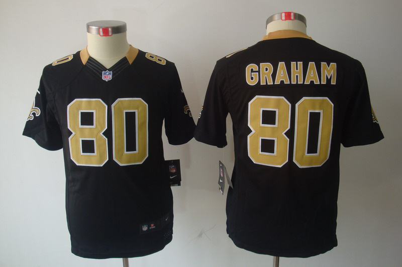 Youth Black Graham jersey, Nike limited New Orleans Saints #80 jersey