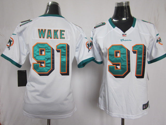 Nike Miami Dolphins #91 Wake white Kids jersey