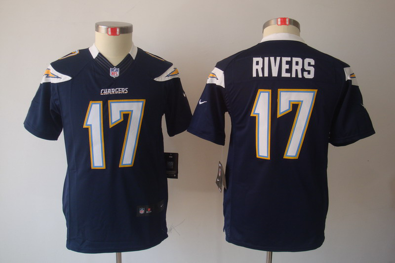 Rivers Nike limited Jersey: #17 San Diego Chargers Jersey in Blue