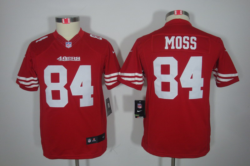 Moss limited Jersey: Youth Nike limited #84 San Francisco 49ers Jersey in Red