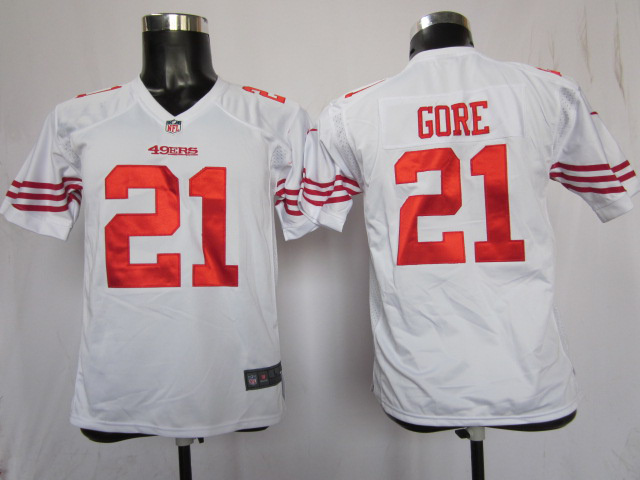 Nike Game San Francisco 49ers #21 Gore white Youth jersey