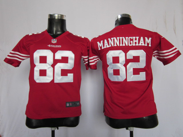 Mario Manningham Red Nike Game 49ers Youth Jersey