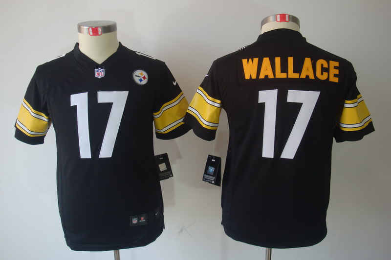 black Wallace Youth Nike limited NFL Steelers #17 Jersey