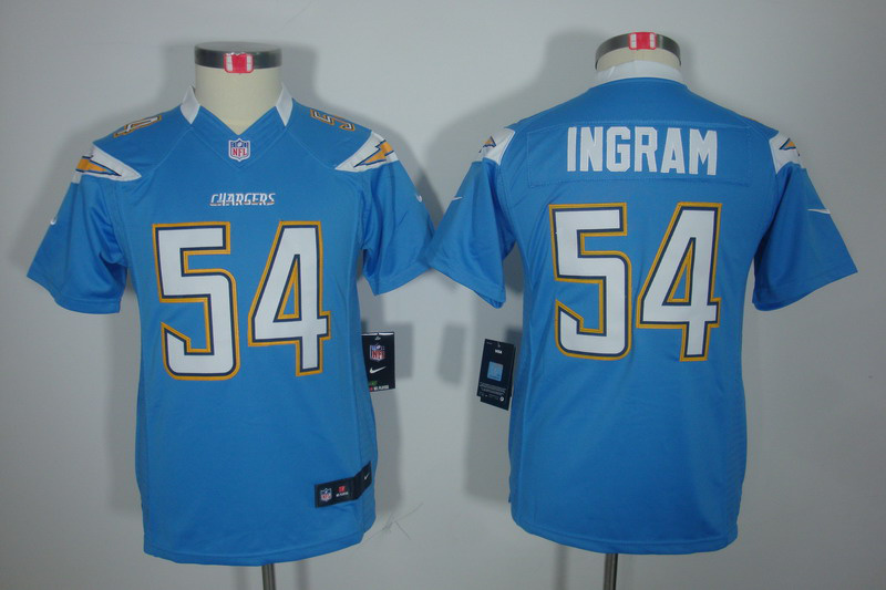 Chargers #54 Ingram light blue Youth Nike limited NFL Jersey