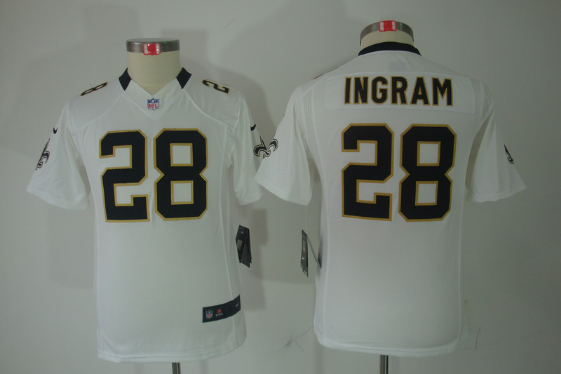 Youth Ingram white #28 Nike NFL New Orleans Saints limited Jersey