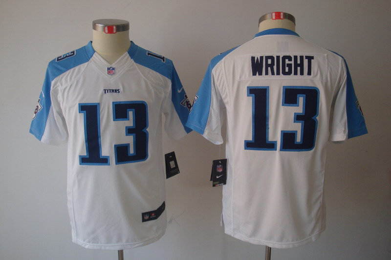 White Wright Titans Youth Nike limited #13 Jersey