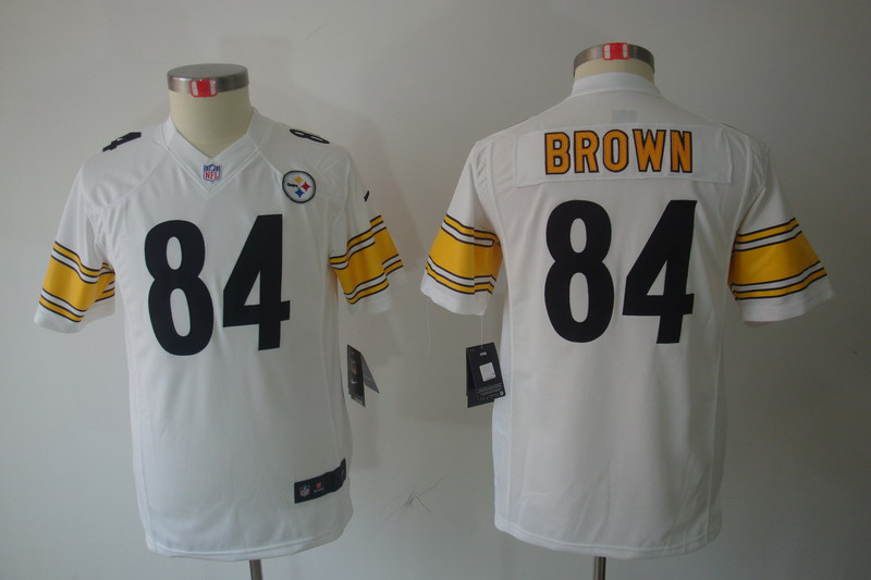 Youth Brown White #84 Nike NFL Pittsburgh Steelers elite Jersey